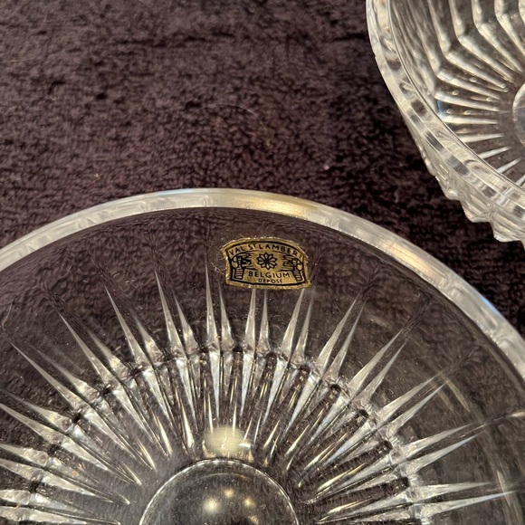 Val St. Lambert ‘Balmoral’ pattern Crystal Fruit Dessert Bowls, 5 3/4” diameter - Picture 6 of 9